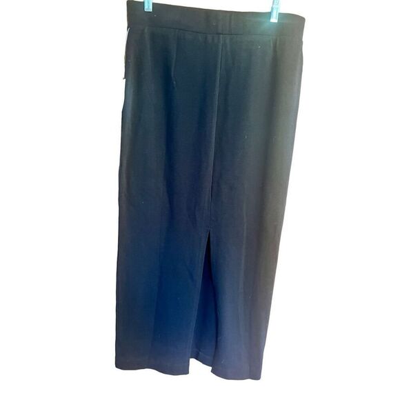 Joan Vass Maxi Black Knit Skirt Sz L NWT - Picture 2 of 8